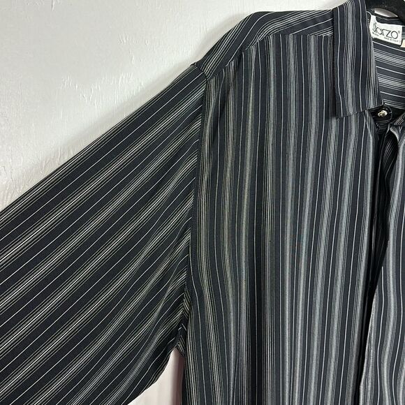 Sfarzo Milano Y2K Vintage Striped Long Sleeve Button Down Shirt Size L - Picture 3 of 10